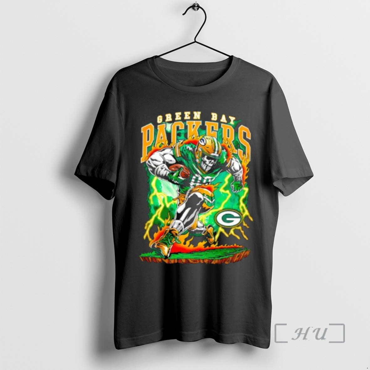 Trending Green Bay Rush Football Skeleton Graphic T-Shirts, Hoodie, Sweatshirt | PodTeesHub.com