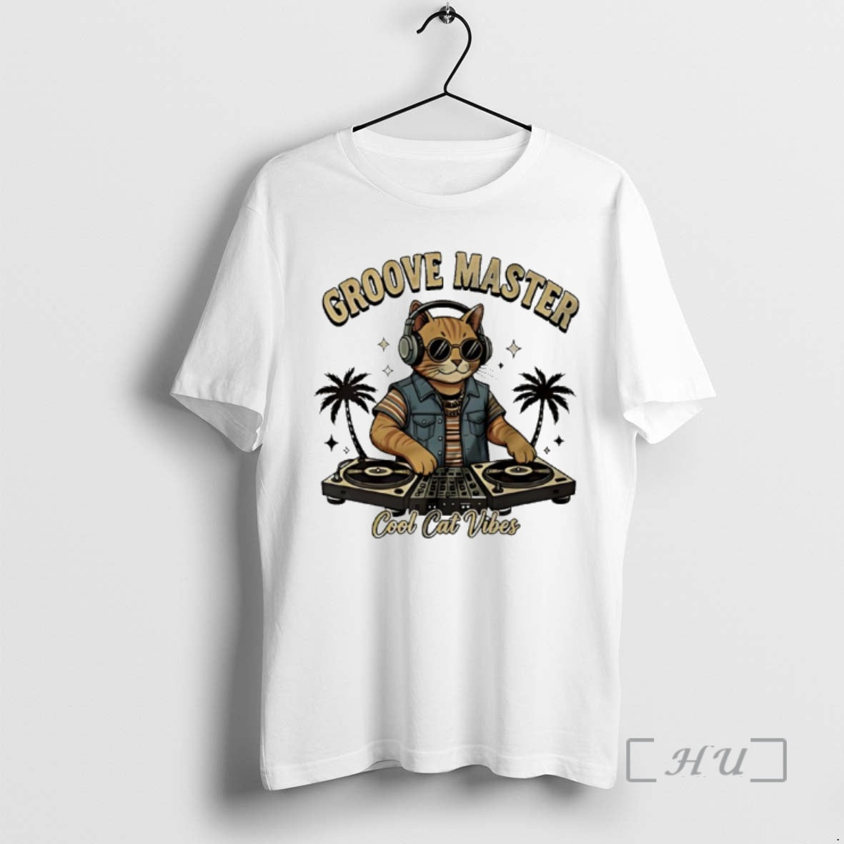 Trending Groove Master Cool Cat Dj Vibes T-Shirts, Hoodie, Sweatshirt | PodTeesHub.com