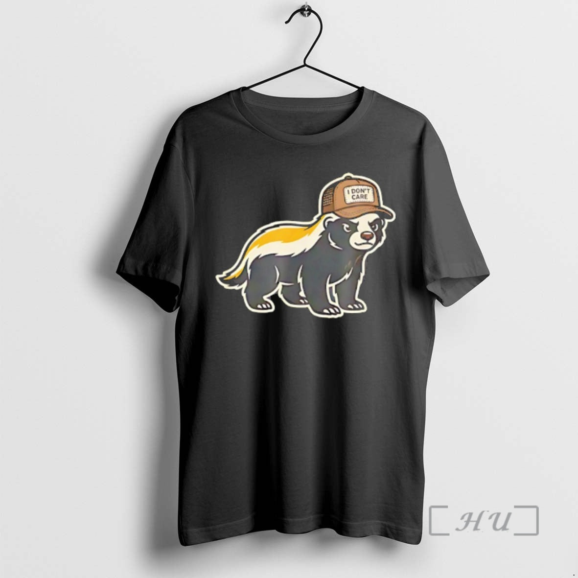 Trending Honey Badger I Dont Care Trucker Fuuny T-Shirts, Hoodie, Sweatshirt | PodTeesHub.com