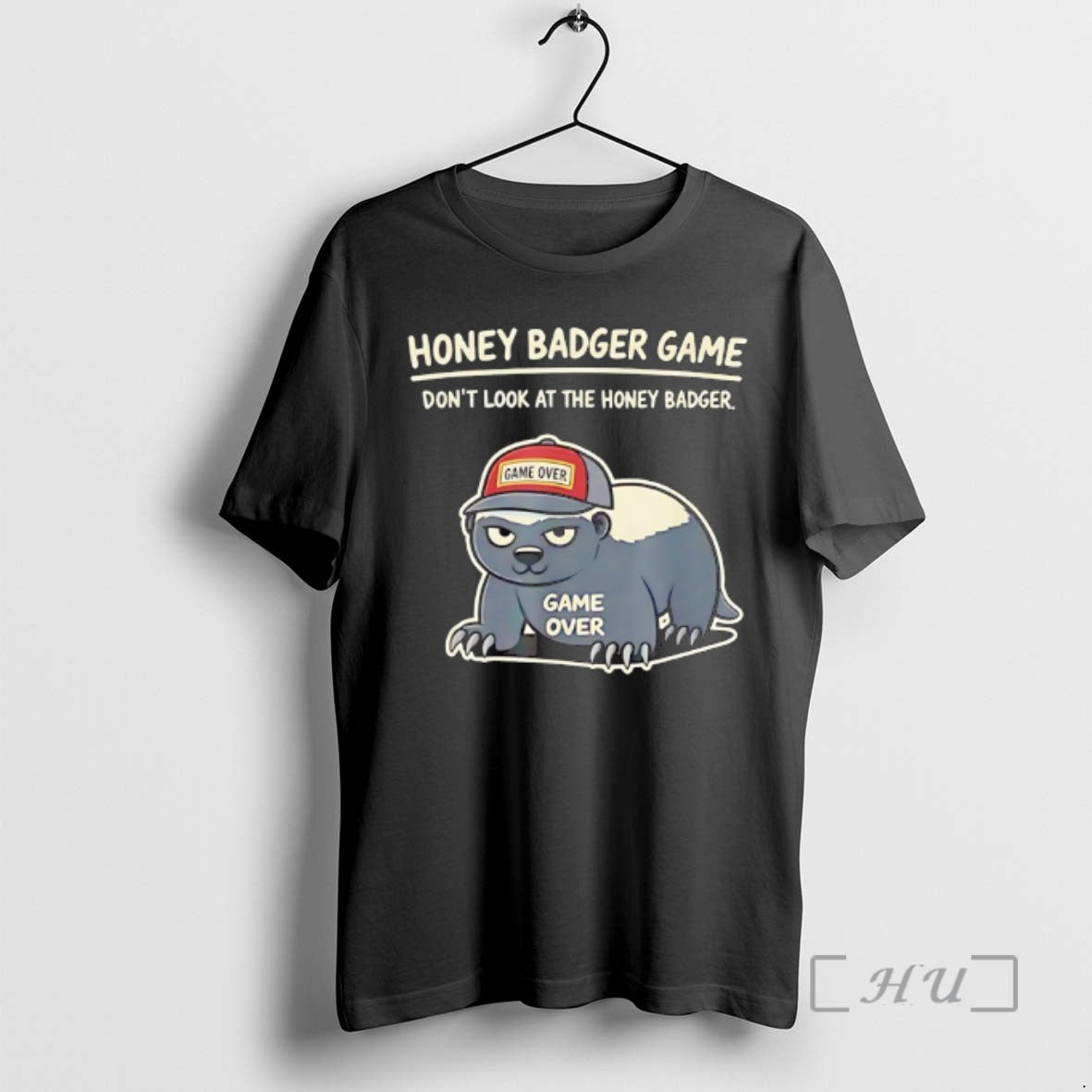 Trending Honey Badger Game Dont Look At The Honey Badger Game Over Premium T Shirts Hoodie, Sweatshirt | PodTeesHub.com