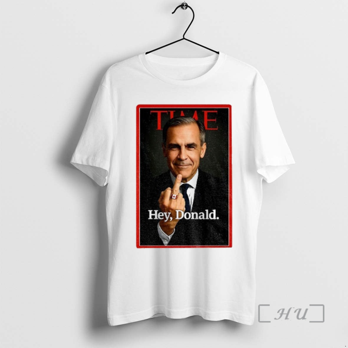 Trending Mark Carney Middle Finger Time Hey Donald T-Shirts, Hoodie, Sweatshirt | PodTeesHub.com