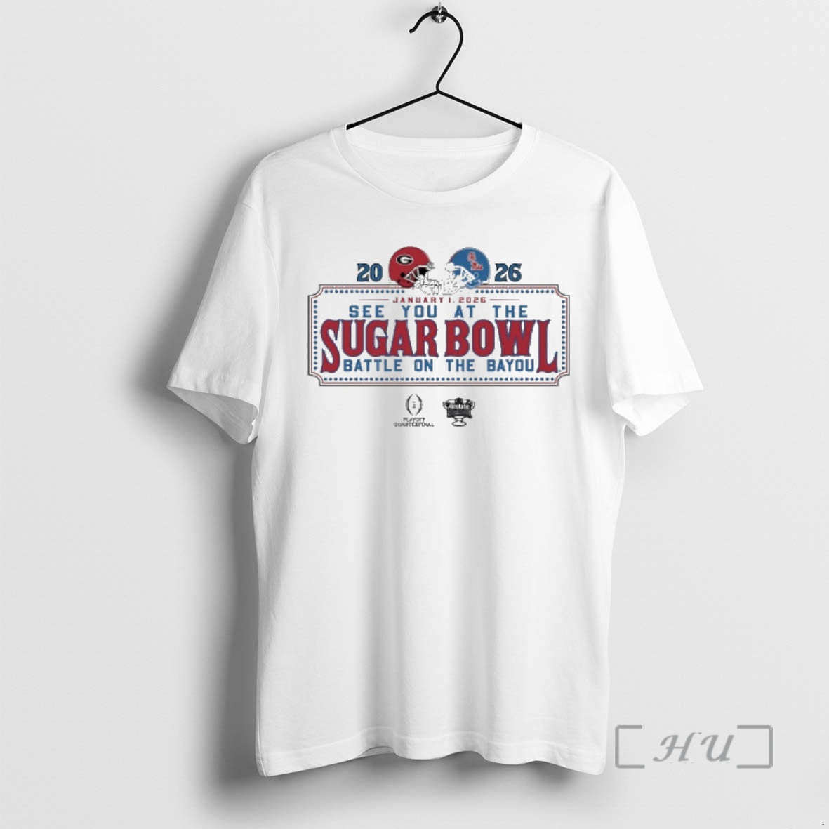 Trending Ole Miss Vs Georgia See You At The Sugar Bowl Battle On The Bayou T-Shirts, Hoodie, Sweatshirt | PodTeesHub.com