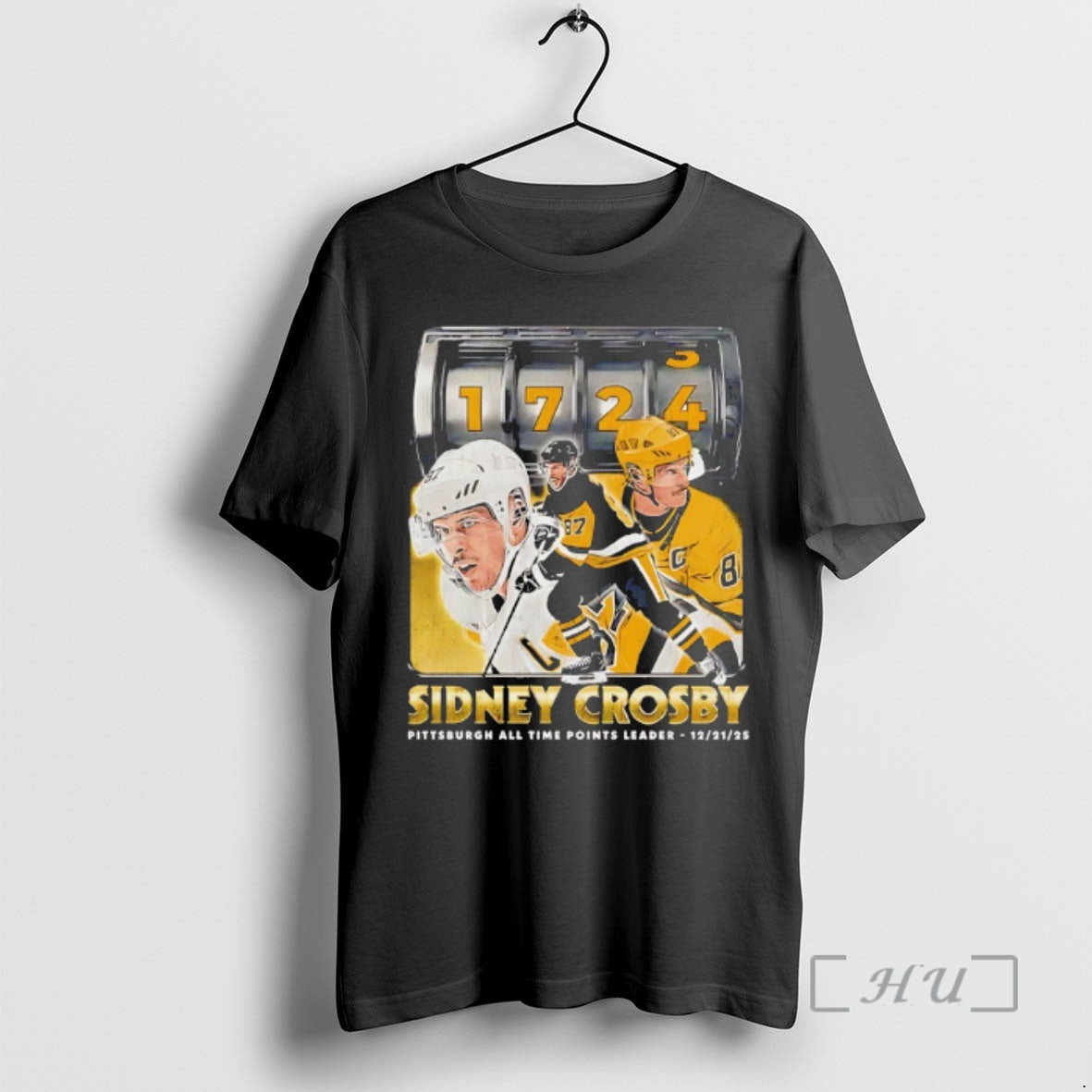 Trending Pittsburgh Penguins Sidney Crosby 1724 All Time Points Leader T-Shirts, Hoodie, Sweatshirt | PodTeesHub.com