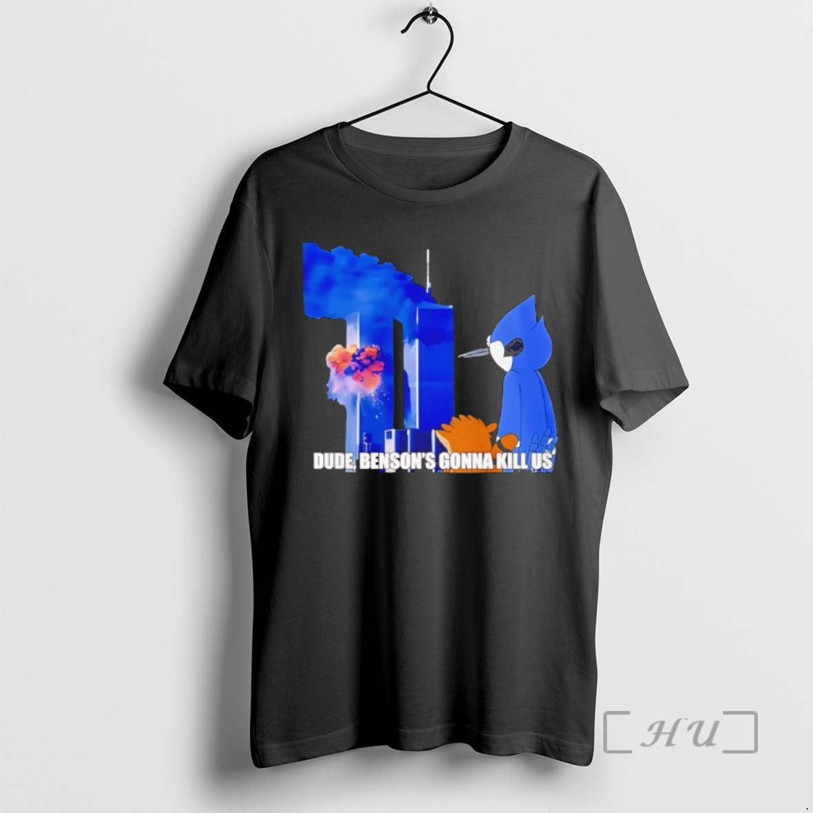 Trending Regular Show 911 Meme Dude Bensons Gonna Kill Us T-Shirts, Hoodie, Sweatshirt | PodTeesHub.com