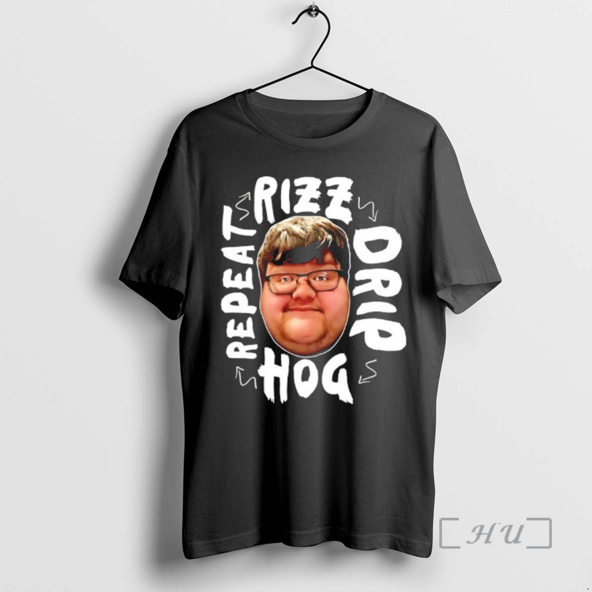 Trending Rizz Drop Hog Repeat Hogdale Big Head T-Shirts, Hoodie, Sweatshirt | PodTeesHub.com