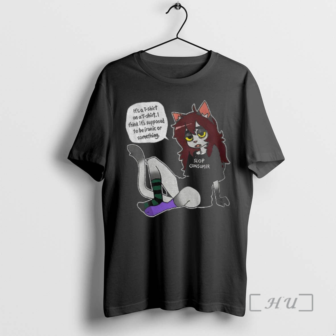 Trending Slop Consumer Its A On A I Think Its Supposed To Be Ironic Or T-Shirts, Hoodie, Sweatshirt | PodTeesHub.com