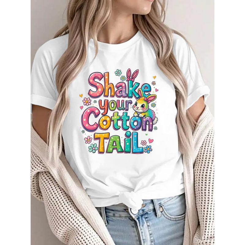 Trending Tee: Playful "Shake your Cotton Tail" with Adorable Bunny Graphic Hoodie, Sweatshirt | PodTeesHub.com