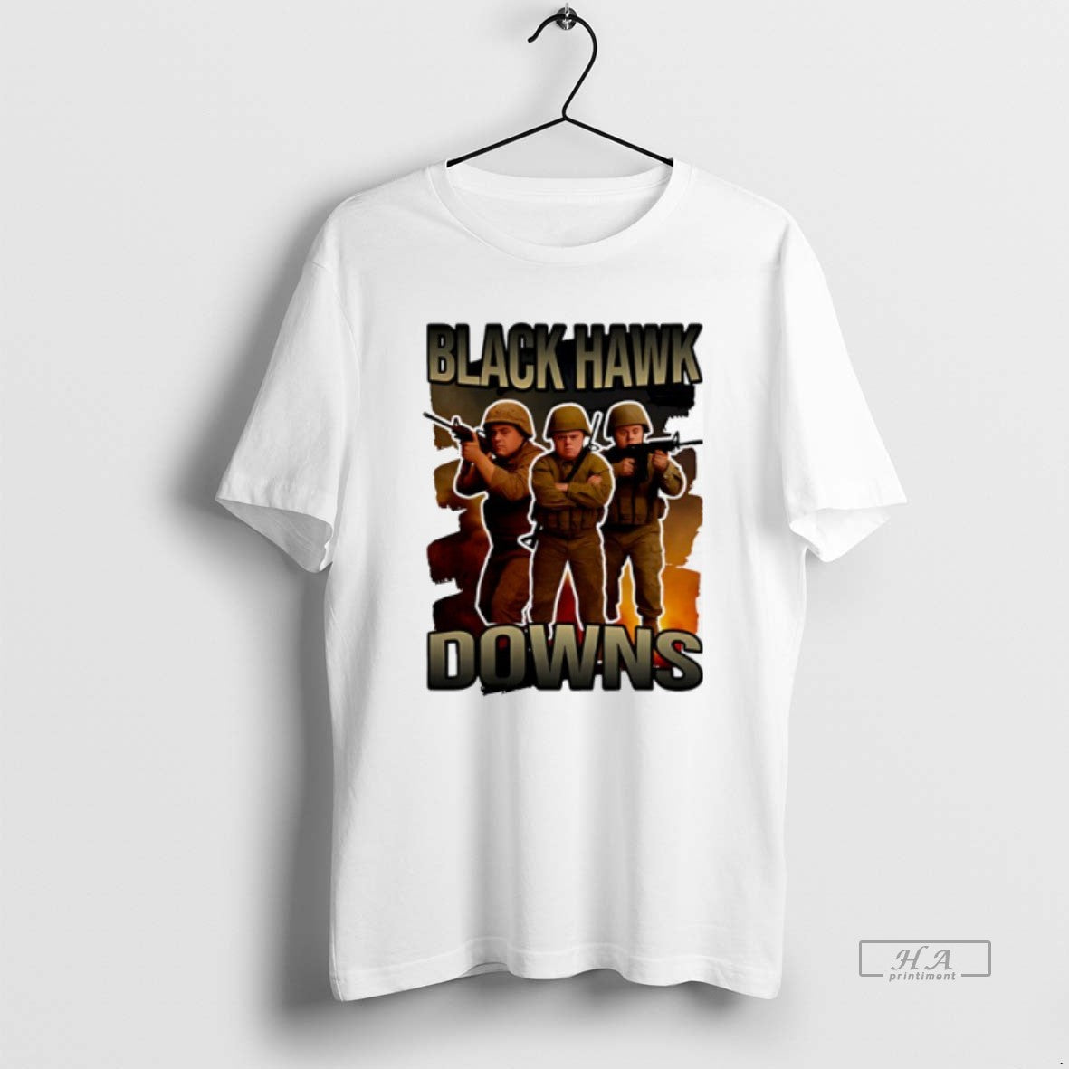 Trendy Black Hawk Downs Graphic