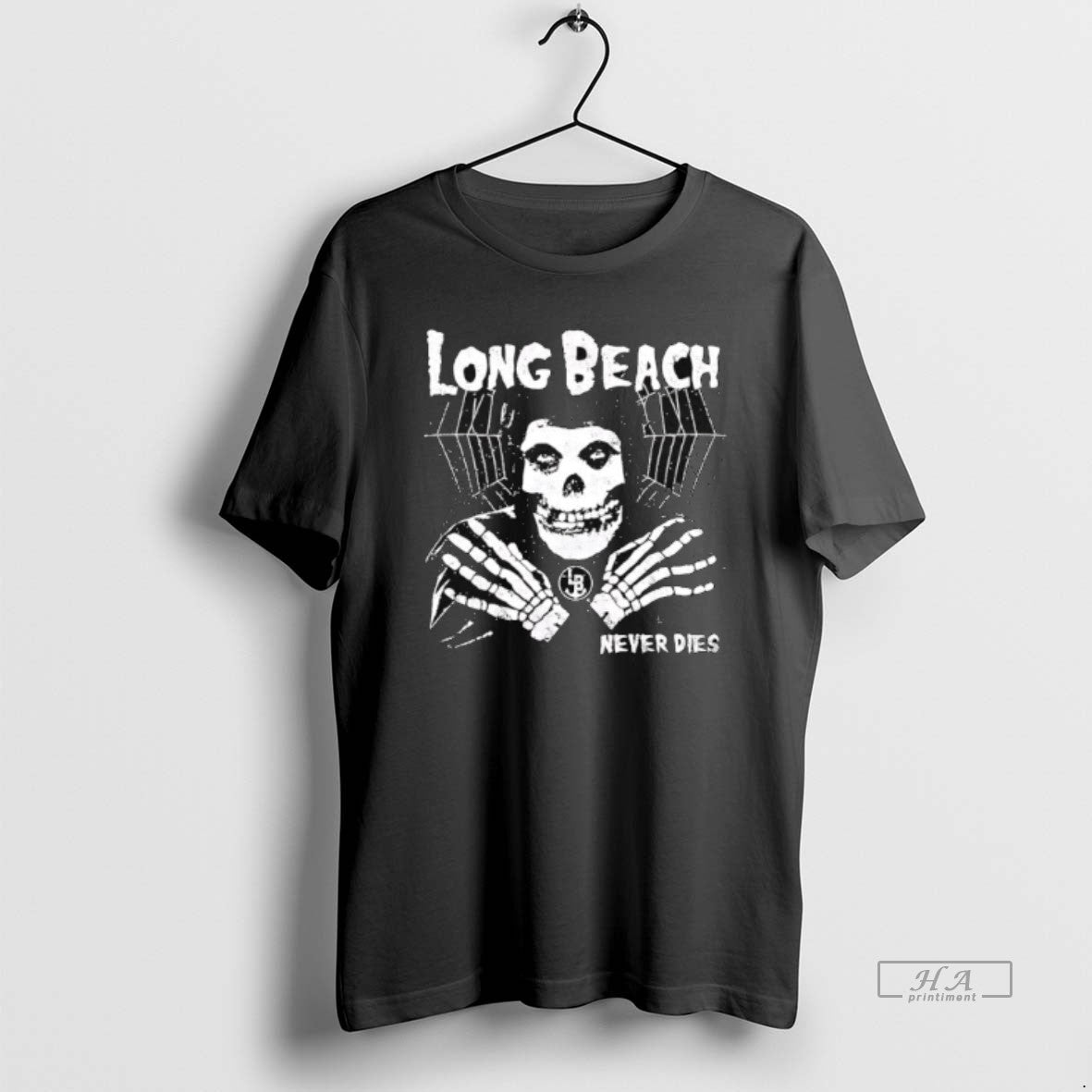 Trendy Long Beach Never Dies Skeleton