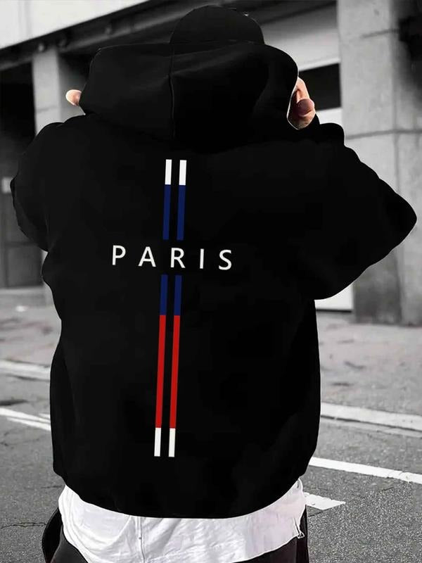 Trendy Streetwear Graphic Print Fleece-Lined Sweatshirt, Casual Winter Fashion, Unique Design, Perfect for Daily Wear...