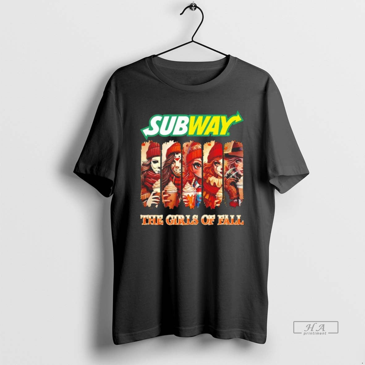 Trendy Subway The Girls Of Fall Halloween Blackshirt