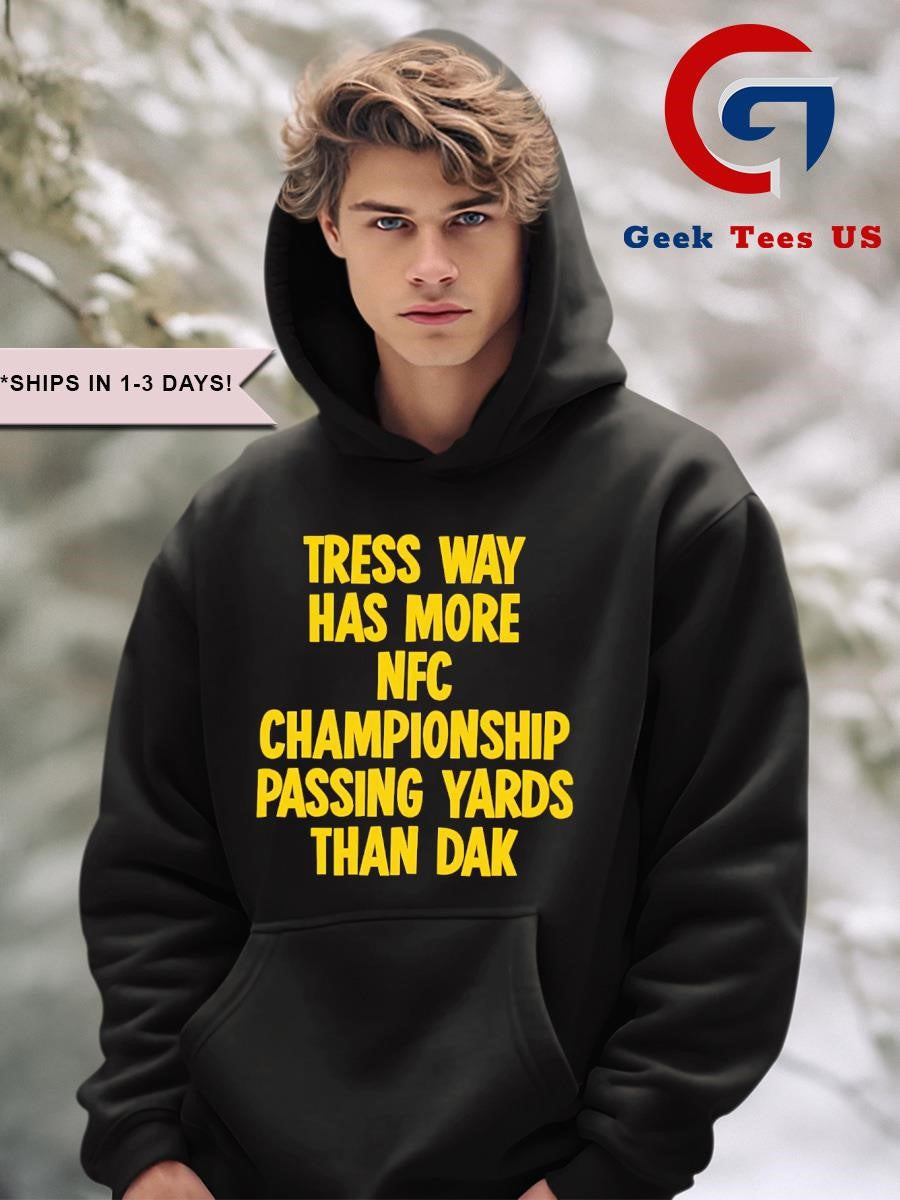 Tress way has more NFC Championship passing yards than dak shirt