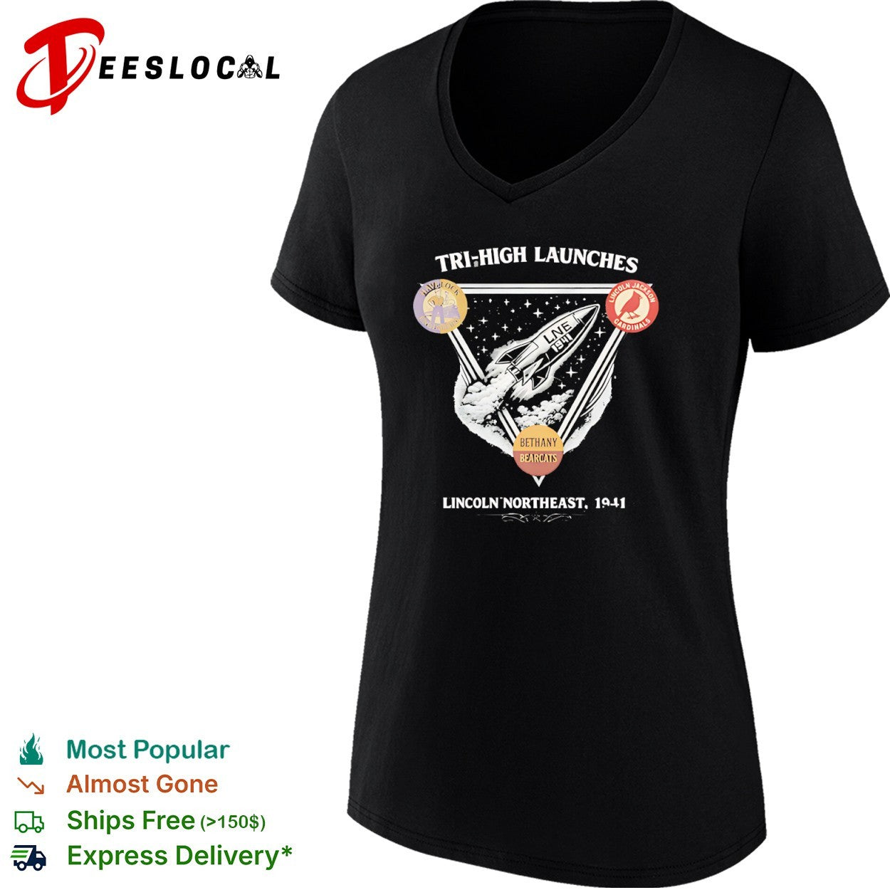 Tri High Launches Havelock Engineers Lincoln Jackson Cardinals Bethany Bearcats shirt