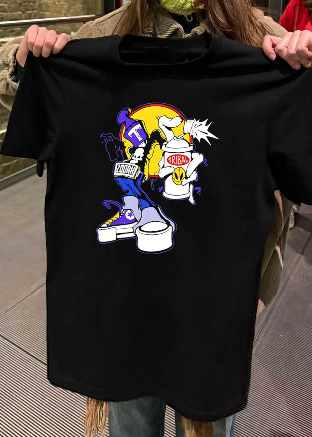 Tribal Zodak Graffiti Artist Streetwear Graphic T-Shirt
