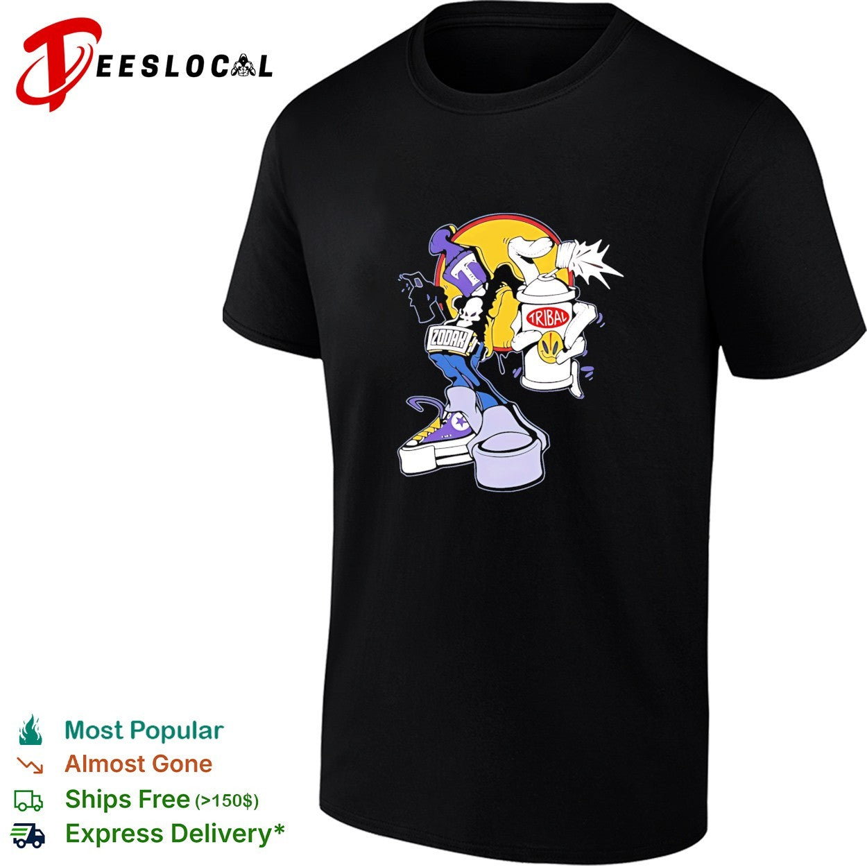 Tribal Zodak Graffiti Artist Streetwear graphic shirt