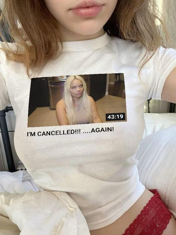 Trisha Paytas Baby Tee Trashy Bimbo Shirt, Iconic Y2K Aesthetic Vintage 90s Baby Tee, Trisha Paytas Crying Trashy Y2K...