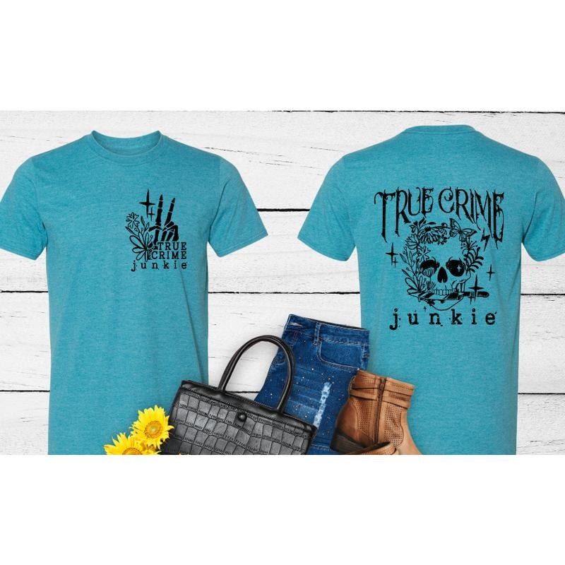 True Crime Junkie Tee Hoodie, Sweatshirt | PodTeesHub.com
