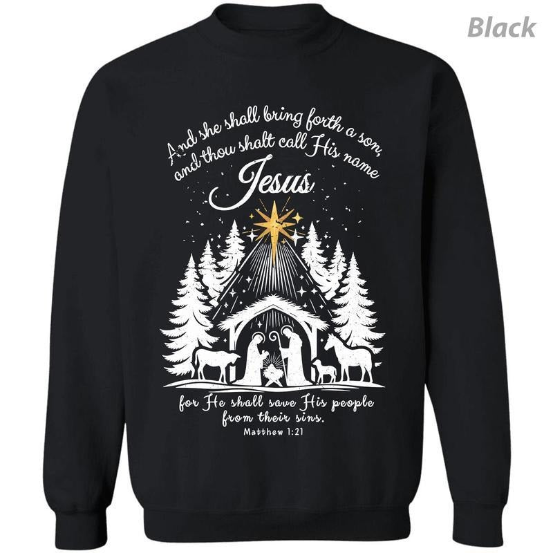 True Story Jesus Sweatshirt, Faith-Based Christian Christmas Apparel, Bible Verse Hoodie, Perfect Jesus Lover Gift,...