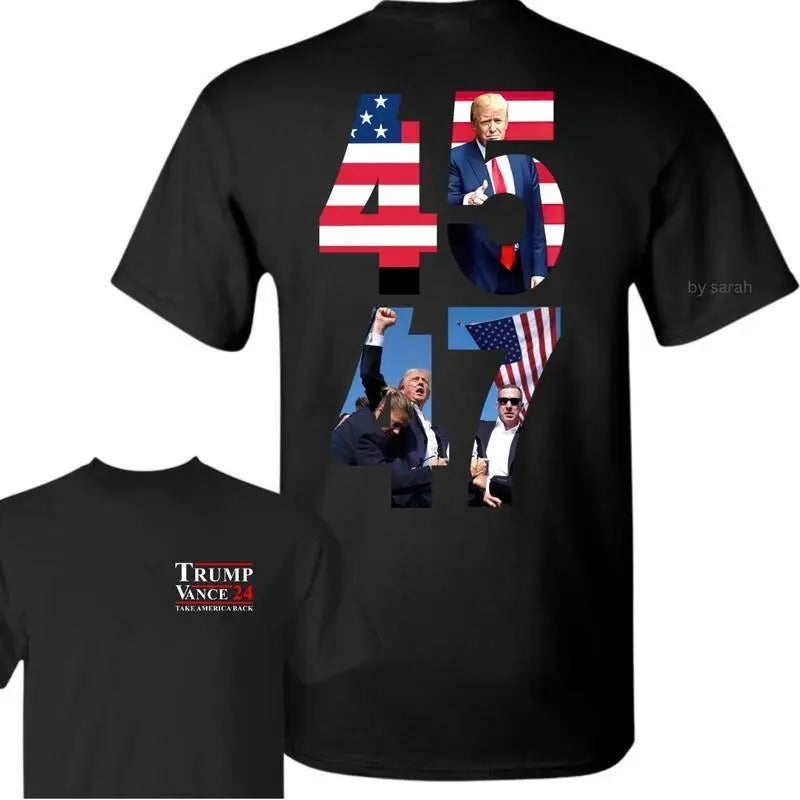 Trum 45 47 President T-Shirt, Trump Vance' 24 Shirt, Take America Back, Trump Supporter Shirt, Never Surrender Tee...