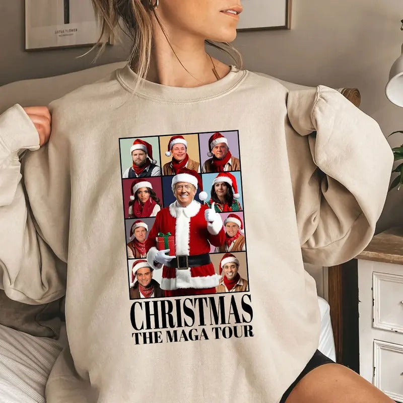 Trummp Christmas MAGA Shirt, Trummp Supporters Shirts, Graphic Trending Tee Cotton Fabric Comfort T-Shirt Hoodie, Sweatshirt