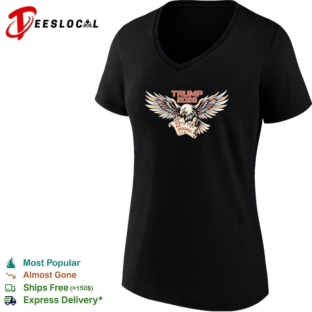 Trump 2028 22nd Amendment Eagle US Constitution shirt