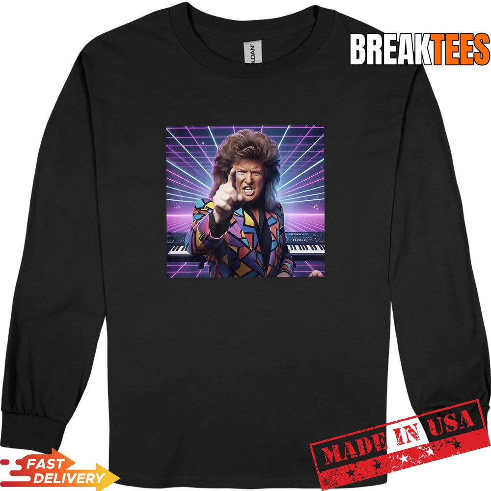 Trump 80s Synthwave Keyboards Song Meme Shirt