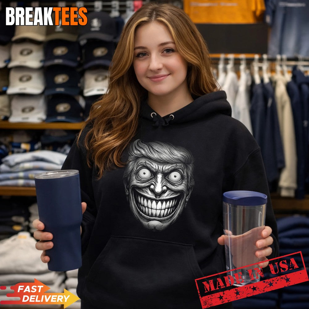 Trump Madman No Kings Crazy Eyed Comic Head Shirt