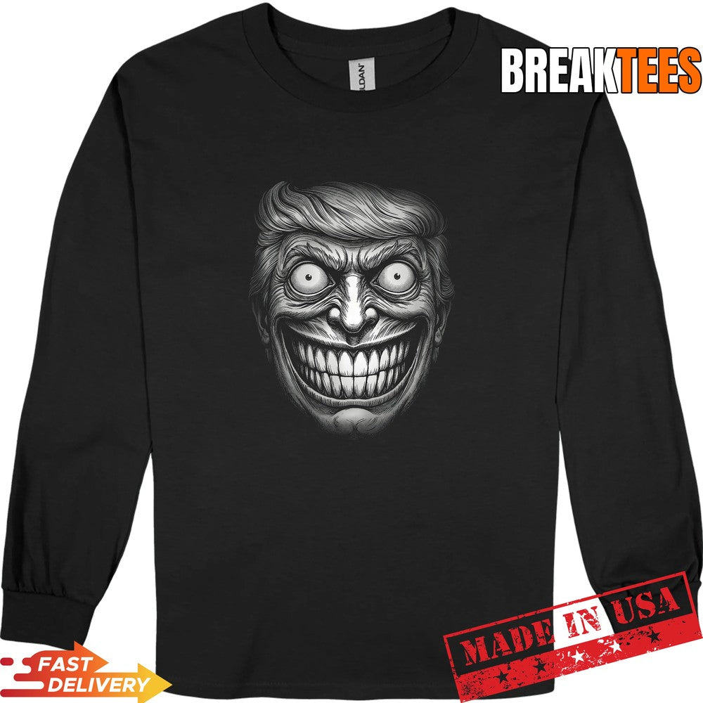 Trump Madman No Kings Crazy Eyed Comic Head Shirt