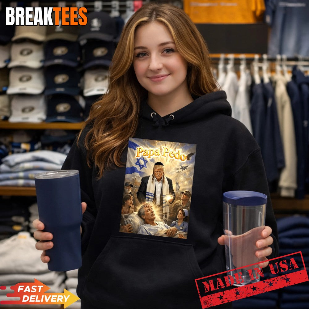 Trump Papa Pedo Meme Trump As Jesus Patriotic Graphic T-Shirt