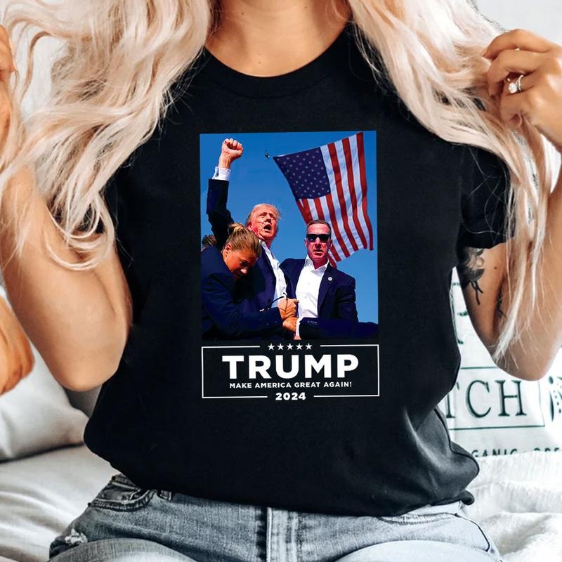 Trump Shot Shirt, Trump Rally Shot Shirt, Trump Bullet Tshirt Hoodie, Sweatshirt | PodTeesHub.com