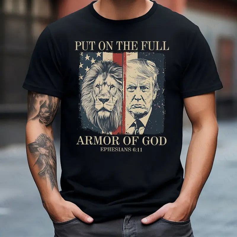 Trumpp Full Armor Of God Shirt, Trumpp Lion Shirt, Trump Supporter Shirt, Trump Trending Tshirt, Election 2024 Shirt...
