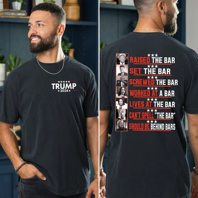 Trumpp Raised The BAR Shirts, Trumpp 2024 Shirt, Graphic Tee Hoodie, Sweatshirt | PodTeesHub.com