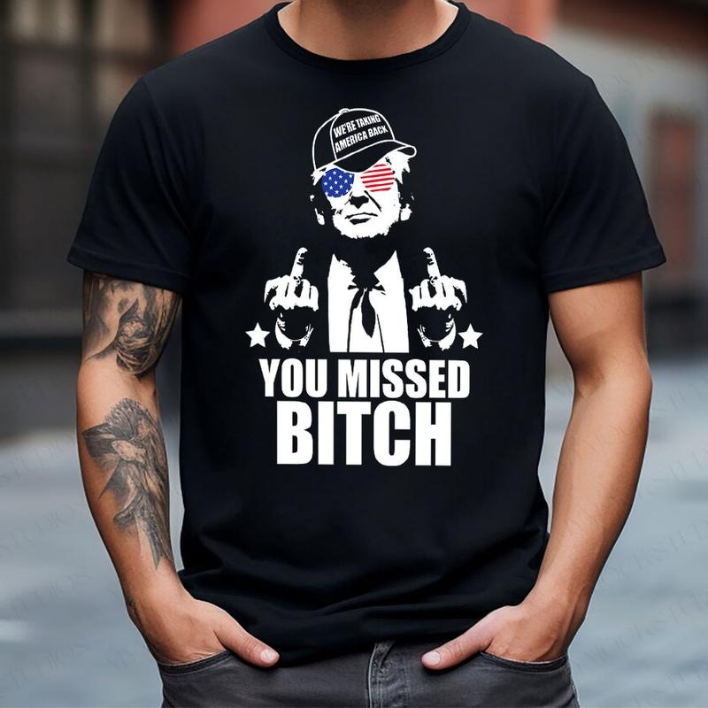 Trumpp You Missed Btches T-Shirt,Trumpp Shot shirt, Trump 2024 Ear Tee style 02 Hoodie, Sweatshirt | PodTeesHub.com