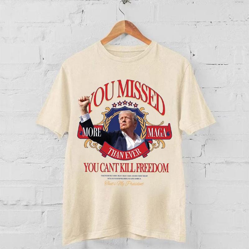 Trumpp You Missed T-Shirt,Trumpp Shot shirt, Trump 2024 Ear Tee Hoodie, Sweatshirt | PodTeesHub.com