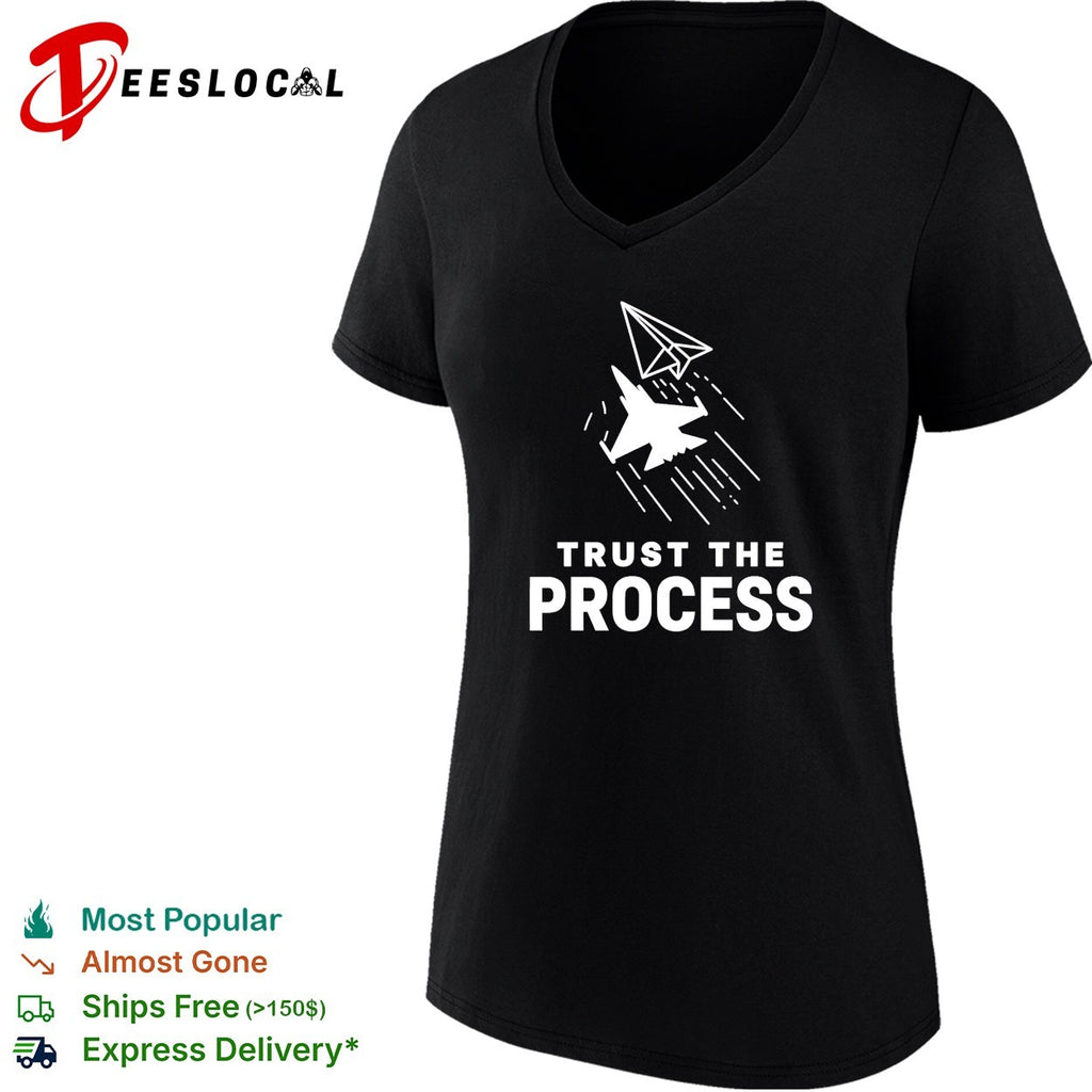 Trust the Process Fighter Jet Paper Airplane shirt