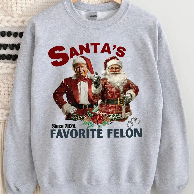 Truump Christmas Shirt, Trummp Favorite Felon Shirt Hoodie, Sweatshirt | PodTeesHub.com