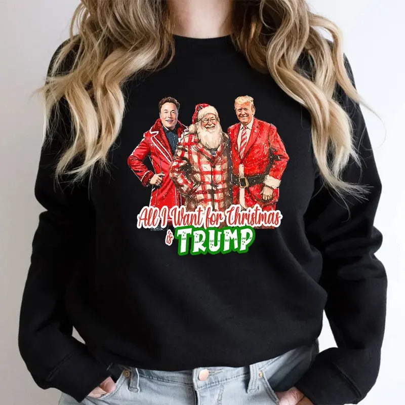Truump Elon Christmas Shirt, Trummp Trending Shirt Hoodie, Sweatshirt | PodTeesHub.com