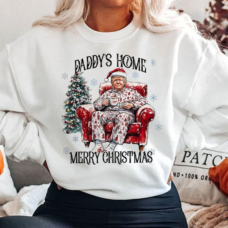 Truump HOME Shirt, Trummp Supporters Shirts, Graphic Christmas Shirt Comfort Cotton Fabric Top style 02 Hoodie, Sweatshirt