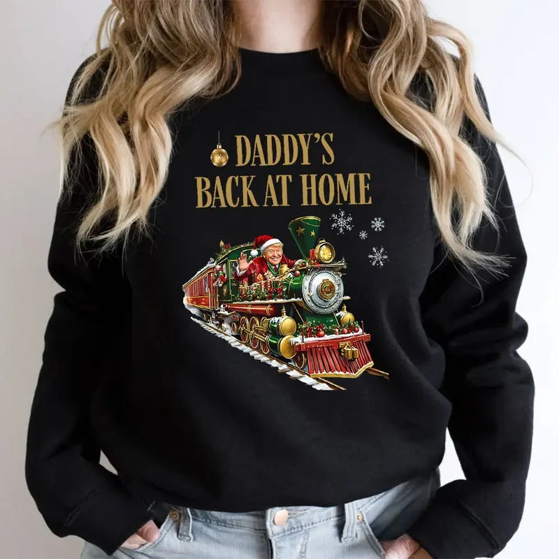 Truump HOME Shirt, Trummp Supporters Shirts, Graphic Christmas Shirt Comfort Cotton Fabric Top Hoodie, Sweatshirt