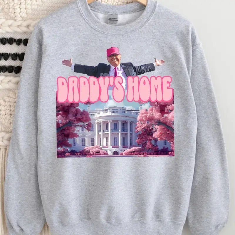 Truump HOME Shirt, Trummp Supporters Shirts, Graphic Christmas Shirt Comfort Cotton Hoodie, Sweatshirt | PodTeesHub.com