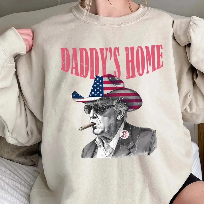 Truump Home Shirt, Trummp Supporters Shirts, Graphic Christmas Shirt Cotton Fabric Classic Menswear Hoodie, Sweatshirt