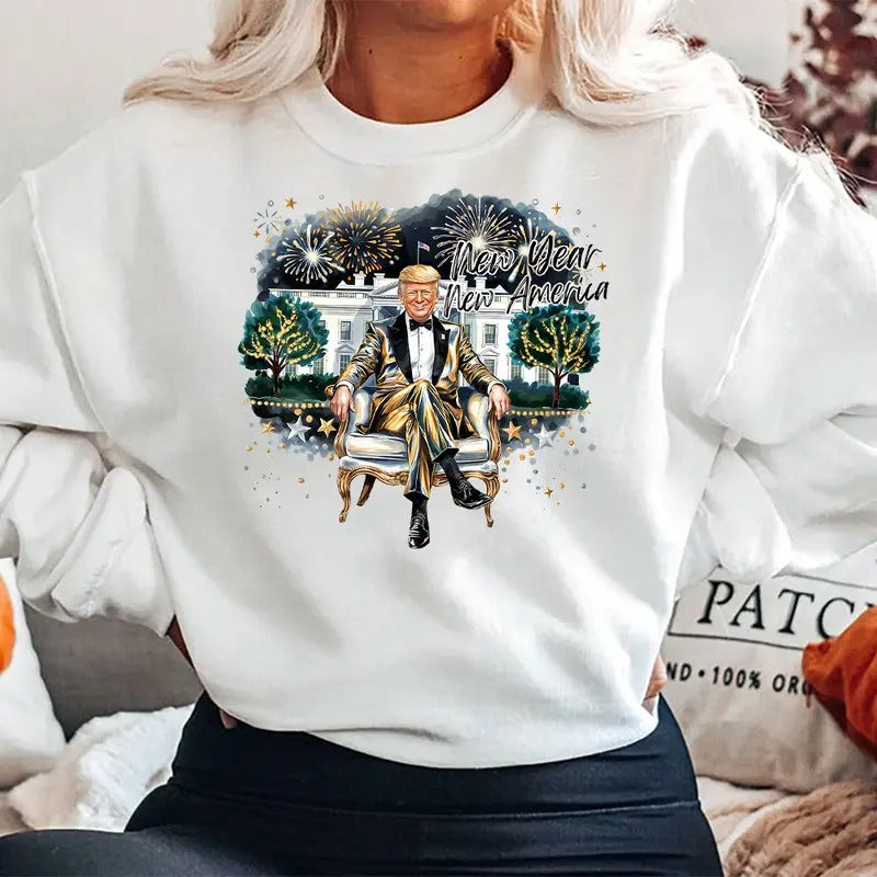 Truump New Year Shirt, Trummp Supporters Shirts, Graphic Trending Shirt Hoodie, Sweatshirt | PodTeesHub.com