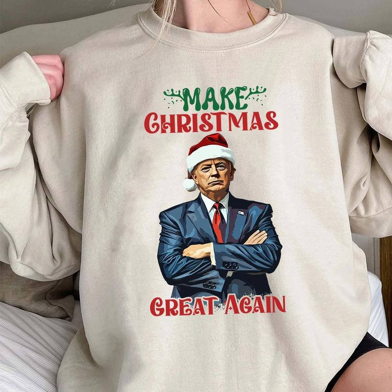 Truump Supporters Shirt, Trummp Make Christmas Great Again Shirts, Graphic Trending Tee Hoodie, Sweatshirt | PodTeesHub.com