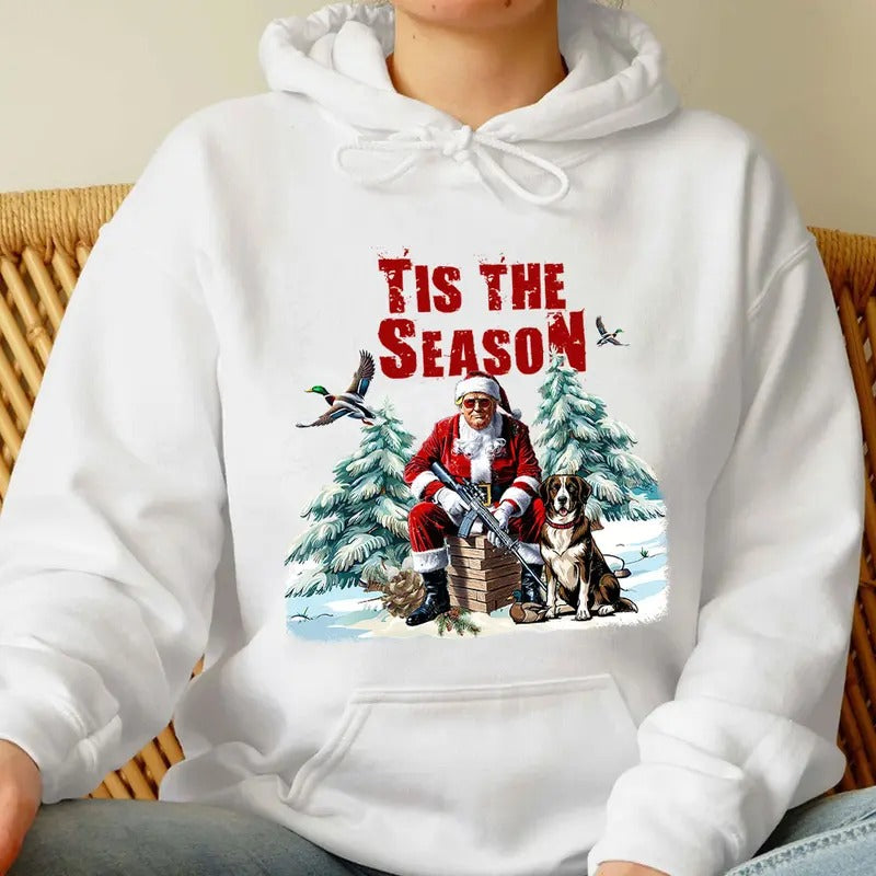 Truump Tis The Season Shirt, Trummp Supporters Shirts, Graphic Christmas Shirt Hoodie, Sweatshirt | PodTeesHub.com