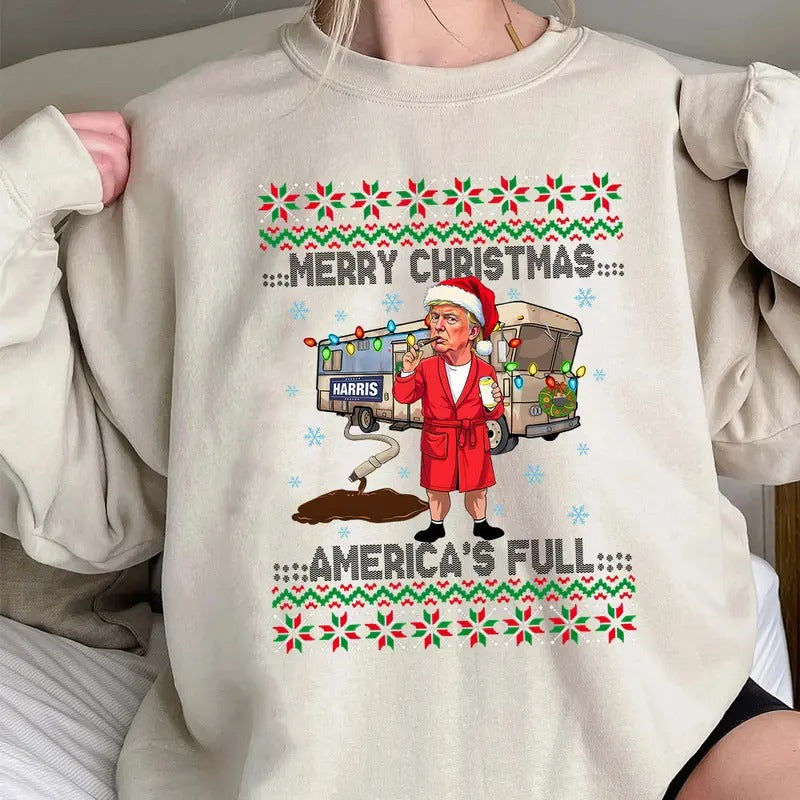 Truump Ugly Xmas Shirt, Trummp Supporters Shirts, Graphic Christmas Shirt Hoodie, Sweatshirt | PodTeesHub.com