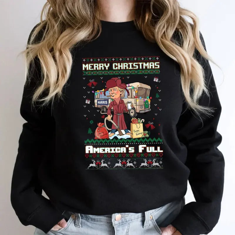 Truump Xmas Shirt, Trummp Supporters Shirts, Graphic Christmas Shirt Comfort Cotton style 02 Hoodie, Sweatshirt