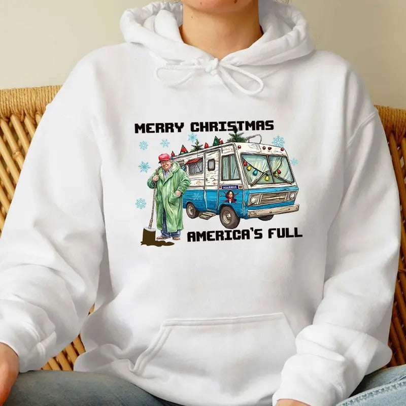 Truump Xmas Shirt, Trummp Supporters Shirts, Graphic Christmas Shirt Hoodie, Sweatshirt | PodTeesHub.com