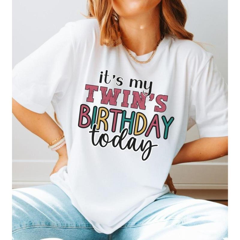 Twins Birthday Shirt - Funny Twin Birthday Tee - "It's My Twin's Birthday" Hoodie, Sweatshirt | PodTeesHub.com