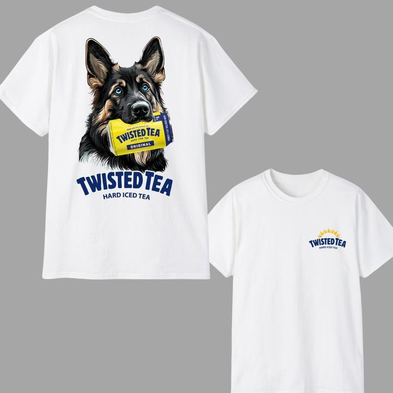 Twisted Tea German Shepherd Dogs Shirt, Cool Dog with Twisted Tea T-shirt, Perfect Beer And Dog T-shirt For Women, For...