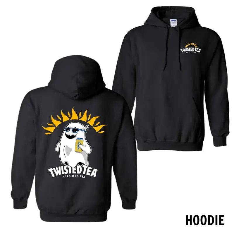 Twisted Tea Menswear Hoodie, Sweatshirt, and T-Shirt - Cool Ghost Design with Sunglasses, Perfect for Hard Iced Tea Fans...